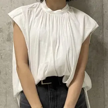 Mila Owen 미라 오웬 프렌치 슬리브 개더 린넨 블라우스