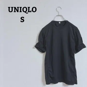 유니클로 티셔츠 반팔 심플 캐주얼 화이트 택 스트레치 S