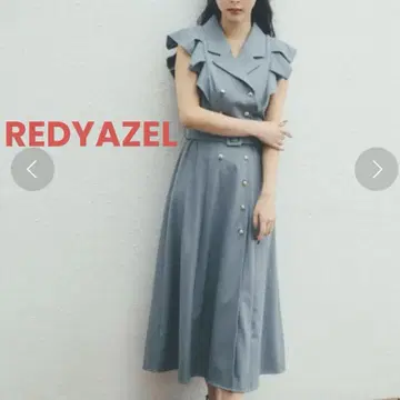 REDYAZEL 플레어 슬리브 트렌치 원피스