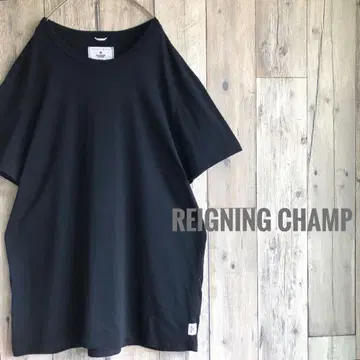 REIGNING CHAMP 레이닝 챔프 반팔 티셔츠 블랙 XL 무지