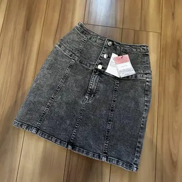 Cheri mi 그레이 데님 타이트 스커트