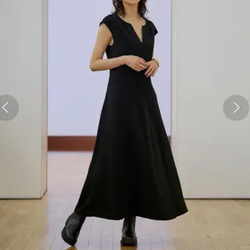 Yours 키넥 플레어 롱 원피스 S 사이즈 블랙 검정