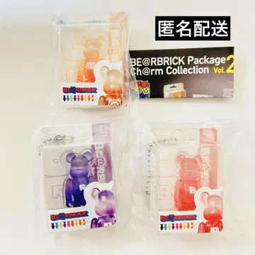 베어브릭 참 2 오렌지 퍼플 레드 3개 세트