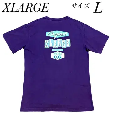엑스라지 XLARGE 프린트 티셔츠 사이즈 L 퍼플