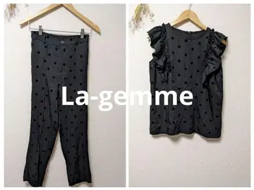 La-gemme 라지엠 플로키 도트 셋업 팬츠 상의