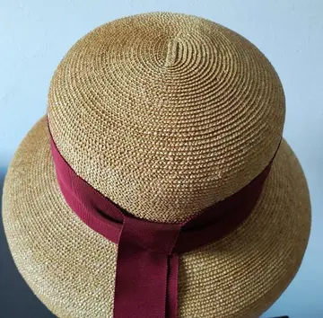 샤포도 Chapeau d' O 모자 빨간색 밀짚 카사블랑카