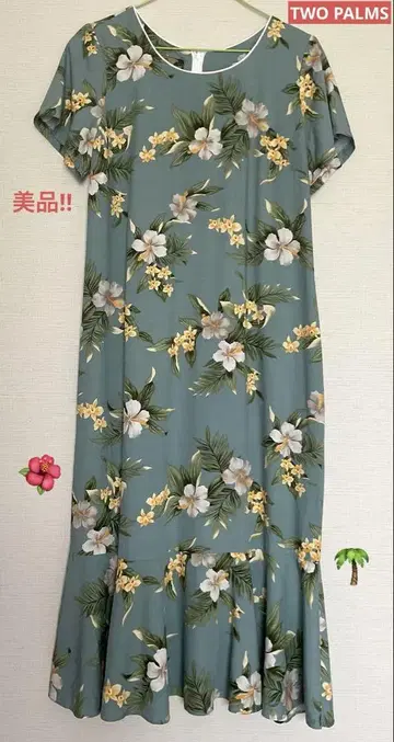 새상품급! TWO PALMS 하와이안 드레스 M 그린 계열