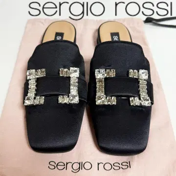 SERGIO ROSSI SR PRINCE 크리스탈 버클 뮬 24