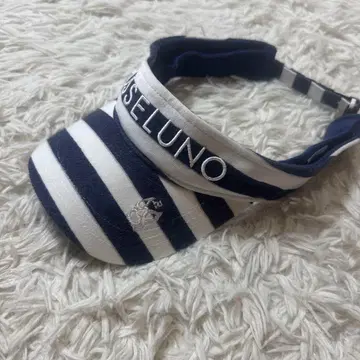 러셀노 블루 화이트 보더 골프웨어 남성용 선바이저