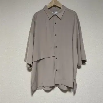 LOOSE 드레이프 루즈 하프 슬리브 트렌치 셔츠 L 사이즈 반팔