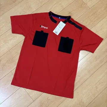Impul 레프티 셔츠 레드 티셔츠 포켓 부착