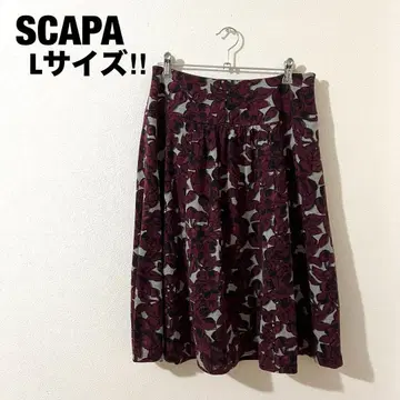 SCAPA 스카파 꽃무늬 플레어 스커트 빅 사이즈 L 올 패턴 여성복