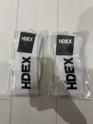 HDEX 화이트 양말 2켤레 세트