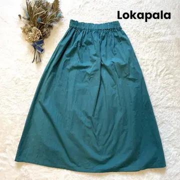 Lokapala 로카파라 면 린넨 개더 롱 스커트 스커트 코튼 린넨
