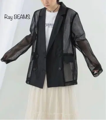 Ray BEAMS 메쉬 4 버튼 더블 자켓