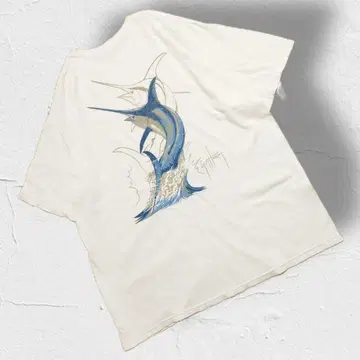 Guy Harvey 가이 하비 카지키 티셔츠 백 프린트 애니멀 T