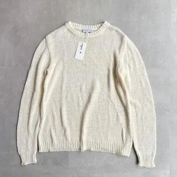 에네스베 로우 게이지 스프링 썸머 니트 아이보리 이탈리아제