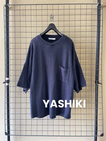 YASHIKI 야시키 Kyokoku Knit 협곡 니트 네이비 일본제