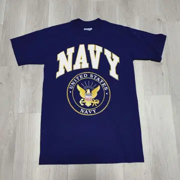 당시의 아메카지 티셔츠 NAVY 해군 S 사이즈 데드스탁 구제 의류