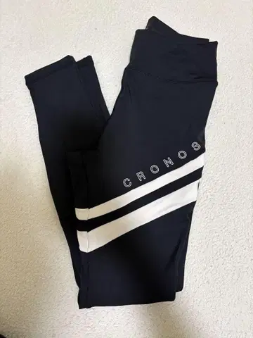 CRONOS 블랙 스트라이프 레깅스