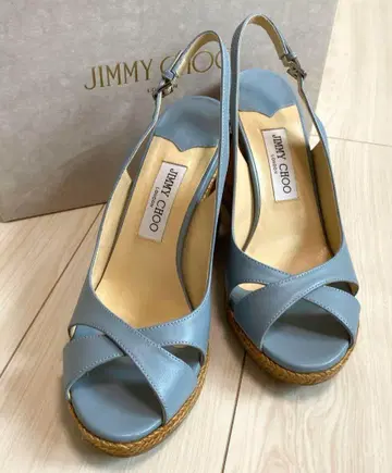 JIMMY CHOO 샌들 라이트 블루 AMELY105 40(25.5)