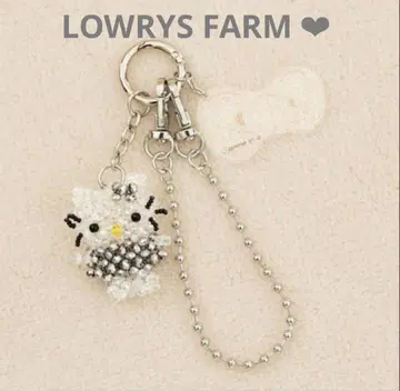 로리즈팜 Me% HELLO KITTY 비즈 키 참 실버