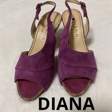 DIANA 퍼플 스웨이드 백 스트랩 오픈토 샌들