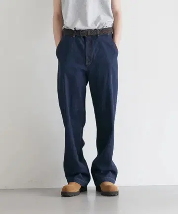 주문: 루즈 핏 데님 팬츠 (1회 세탁) 인디고