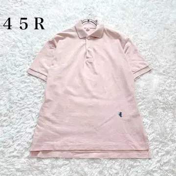 새상품급 45R 수피마 카노코의 33색 908 로퍼 폴로 피케 셔츠 핑크