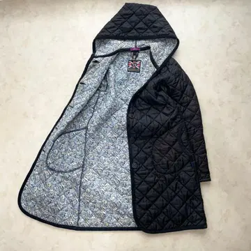 LAVENHAM LIBERTY 롱 퀼팅 코트, 꽃무늬, 38 M