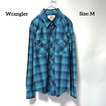 Wrangler 랭글러 웨스턴 셔츠 긴팔 자수 로고 체크 M