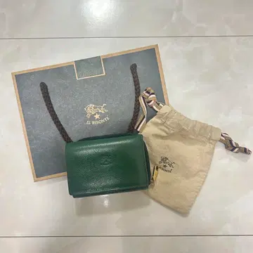 IL BISONTE 그린 지갑 수납 가방 포함