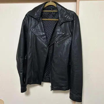 블랙 더블 라이더 자켓
