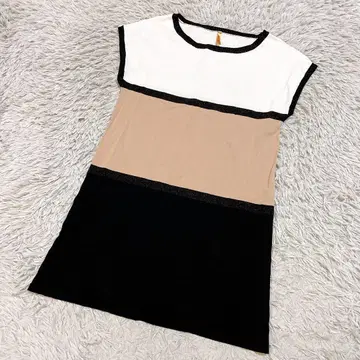 ROYAL PARTY 로얄 파티 라메 보더 니트 원피스
