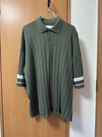 CTHY CLASSIC RIB KNIT POLO SHIRT 사이즈 M