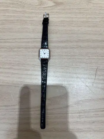 (고정, 크라운은 움직입니다) RICOH 쿼츠 가죽 밴드 시계