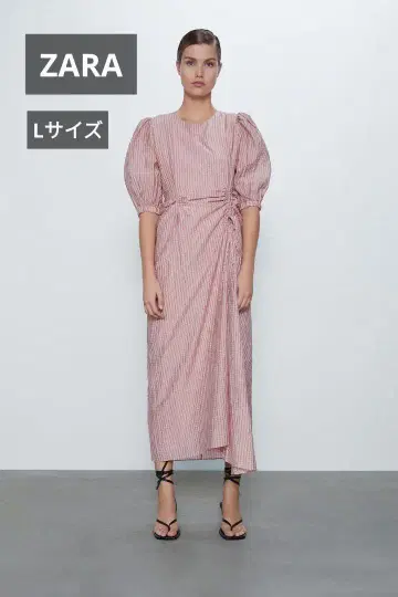 자라 허리 개더 리본 원피스 사토 시오리 착용 L