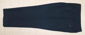 네이비 7부 소매 슬랙스 스트레이트
