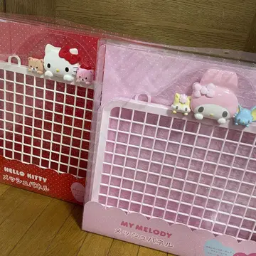새상품 메쉬 패널 2개 마이멜로디 키티 산리오 마이멜로디 장식 수납