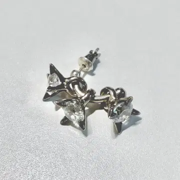 e.m. SILVER925 지르코니아 3개 후프 귀걸이 한쪽