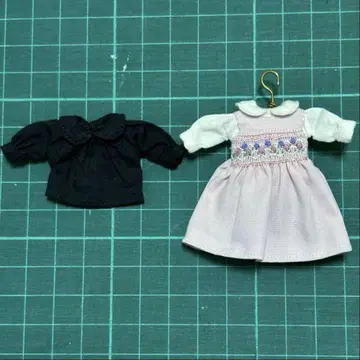 미니 브라이스 아웃핏 스모킹 자수 잔스카 블라우스 2종 세트
