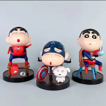 크레용 신짱 피규어 [아메리칸 히어로] 3개 세트