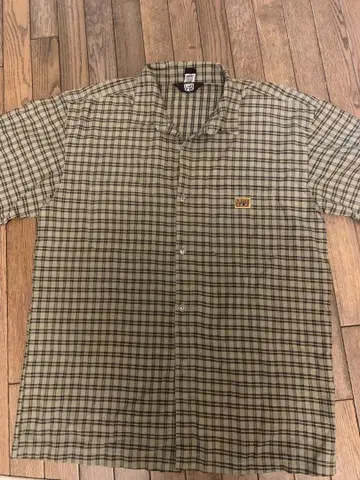 FB COUNTY 체크 무늬 반팔 셔츠 2XL