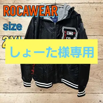 ROCAWEAR/로카웨어 바시티 자켓 후드티 자수 빅 로고 2XL