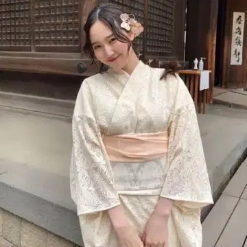 Rili 전체 레이스 모나카 유카타와 장식 오비 2종 세트