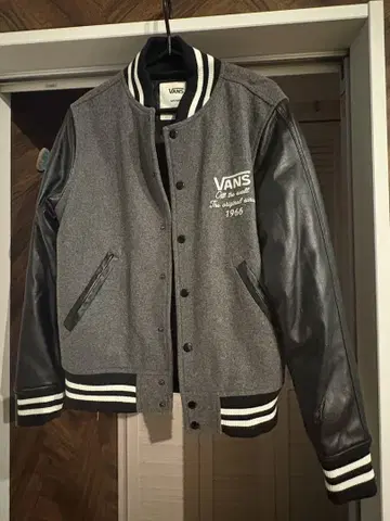 VANS 바시티 자켓 그레이 블랙 S