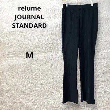 relume JOURNAL STANDARD 팬츠 셔링 블랙 슬릿