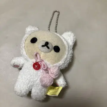 리락쿠마 코리락쿠마 따뜻한 토끼 마스코트 키링 볼 체인