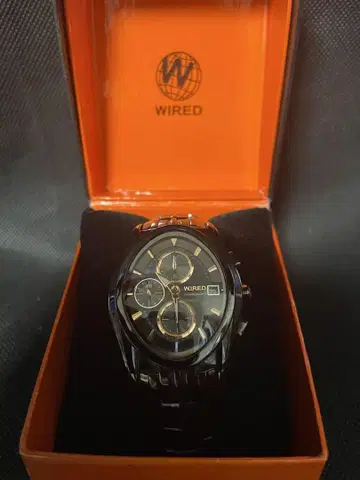 WIRED 크로노그래프 블랙 손목시계 AGAV007 7T92