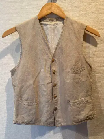 프렌치 빈티지 1920년대 린넨 베스트 frenchvintage